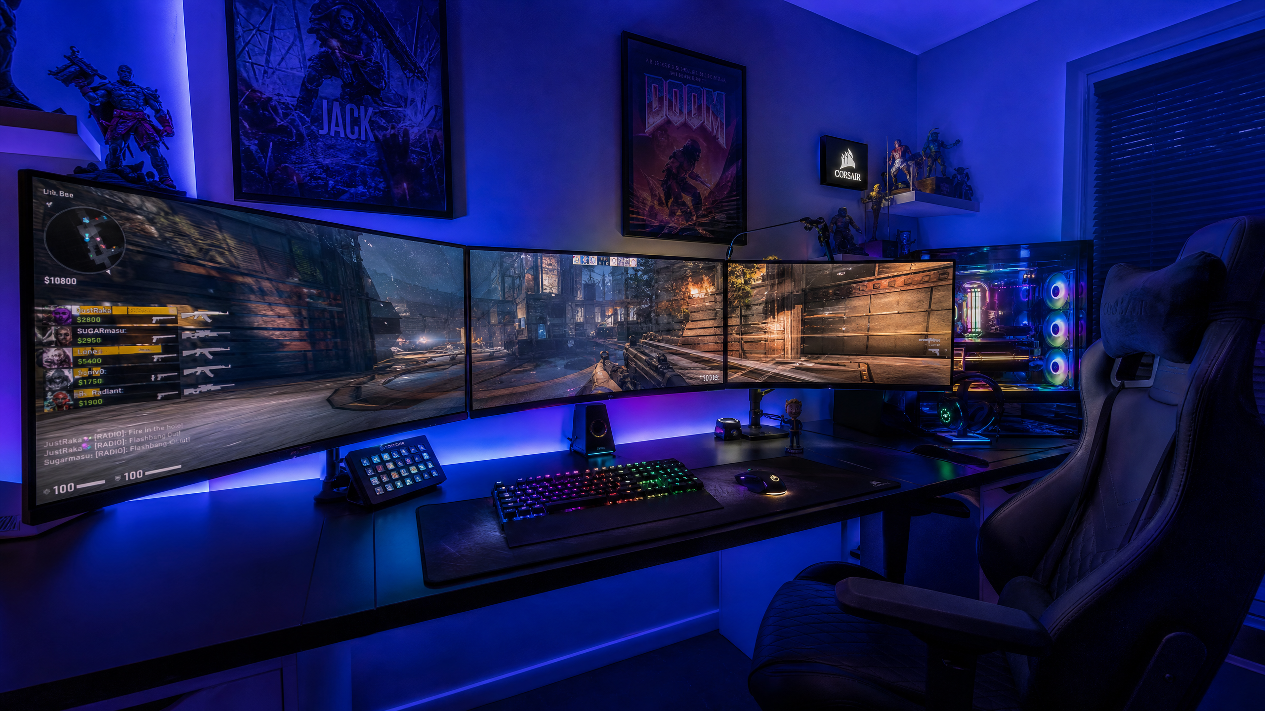 Gaming setup representing the RapidControl team